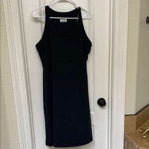 Columbia Black Sheath Halter Midi Dress